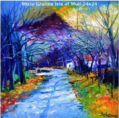 Misty Gruline Isle of Mull 24x24  SOLD